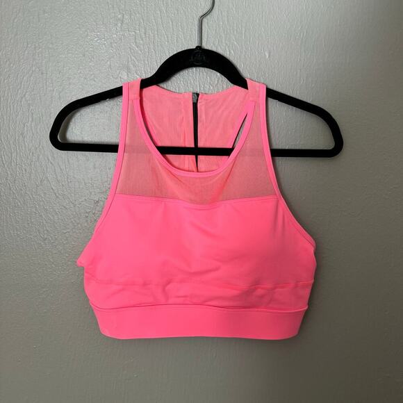 Zyia Active Other - ZYIA Hot Pink Mesh High Neck Sports Bra Size XXL casual comfort everyday zip up